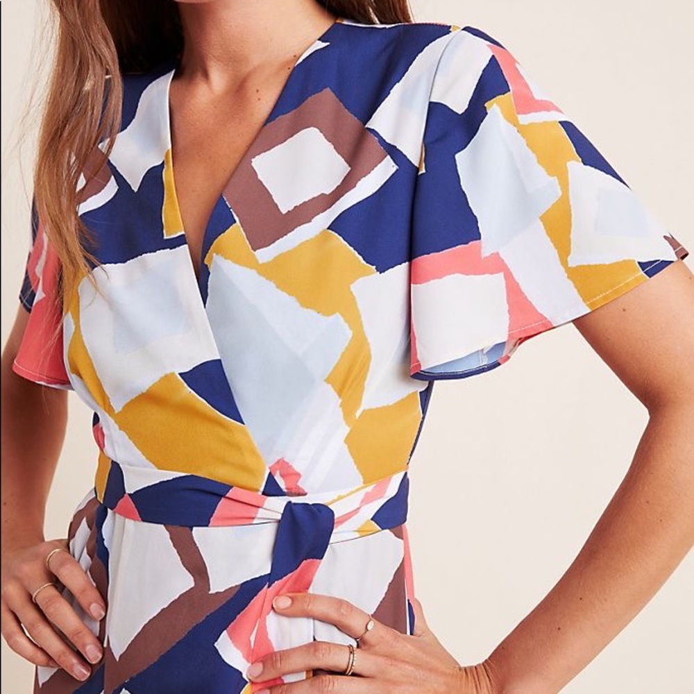 Anthropologie Blaise Wrap Mini Dress